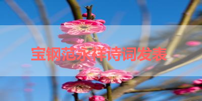 宝钢范永祥诗词发表 