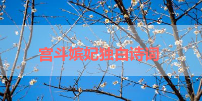 宫斗嫔妃独白诗词 