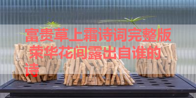 富贵草上霜诗词完整版 荣华花间露出自谁的诗