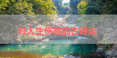 对人生伤感的古诗词 