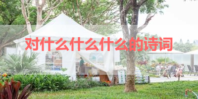 对什么什么什么的诗词 