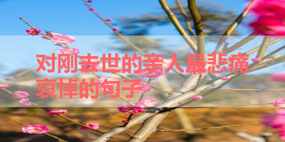 对刚去世的亲人最悲痛哀悼的句子 