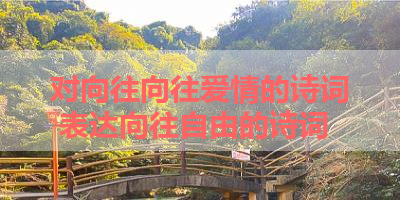 对向往向往爱情的诗词 表达向往自由的诗词