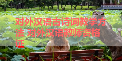 对外汉语古诗词教学方法 对外汉语教师资格证