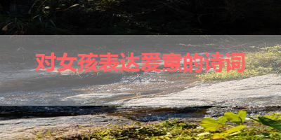 对女孩表达爱意的诗词 