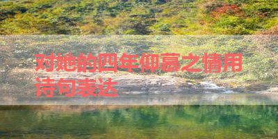 对她的四年仰慕之情用诗句表达 