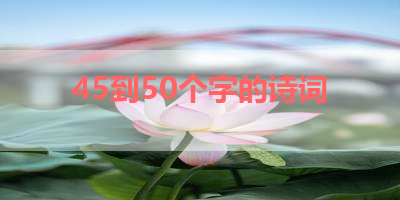 45到50个字的诗词 