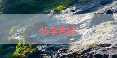45字古诗 