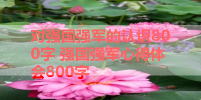 对强国强军的认识800字 强国强军心得体会800字