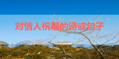 对情人祝福的诗或句子 