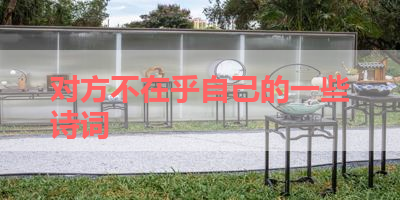 对方不在乎自己的一些诗词 