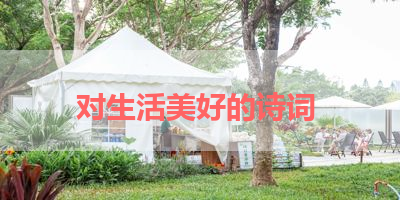 对生活美好的诗词 