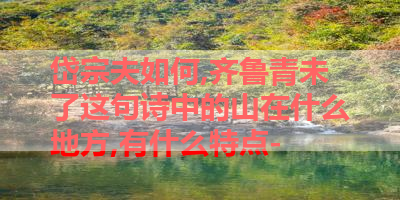 岱宗夫如何,齐鲁青未了这句诗中的山在什么地方,有什么特点- 