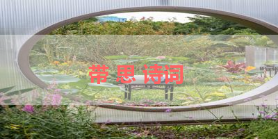 带 思 诗词 