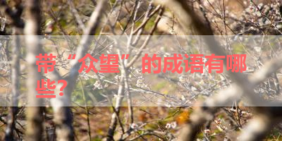 带“众望”的成语有哪些？ 