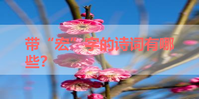 带“宏”字的诗词有哪些？ 