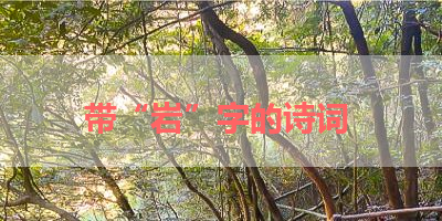 带“岩”字的诗词 