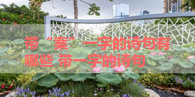 带“案”一字的诗句有哪些 带一字的诗句