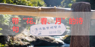 带“花、春、月”的诗句 
