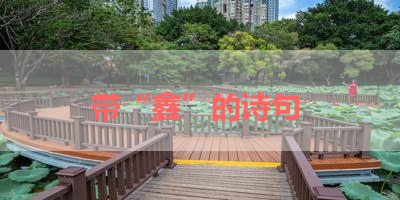 带“鑫”的诗句 