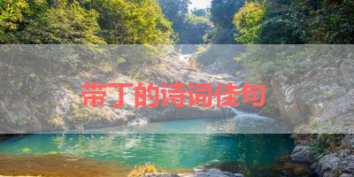 带丁的诗词佳句 