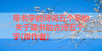 带书字的诗词五个字的 关于读书的古诗五个字(带作者) 