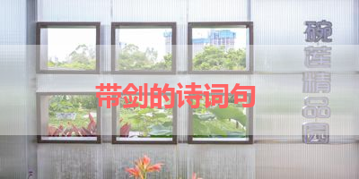 带剑的诗词句 