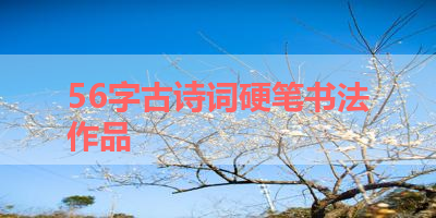 56字古诗词硬笔书法作品 