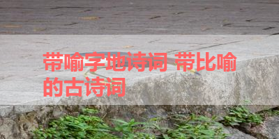 带喻字地诗词 带比喻的古诗词