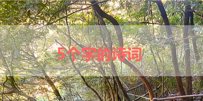 5个字的诗词 