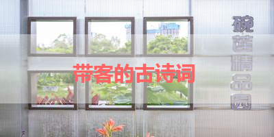 带客的古诗词 
