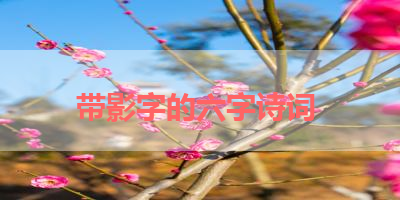 带影字的六字诗词 