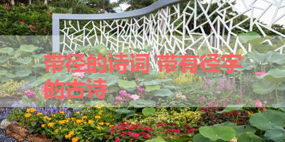带径的诗词 带有径字的古诗 