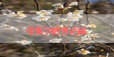 带悦字的古诗词 