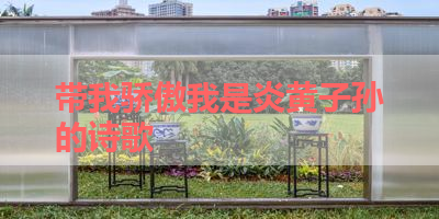 带我骄傲我是炎黄子孙的诗歌 