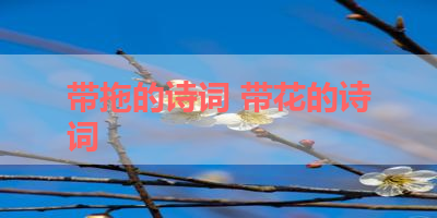 带拖的诗词 带花的诗词