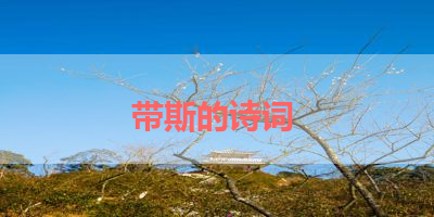 带斯的诗词 