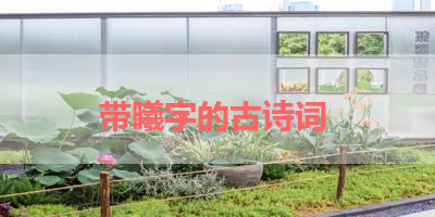 带曦字的古诗词 