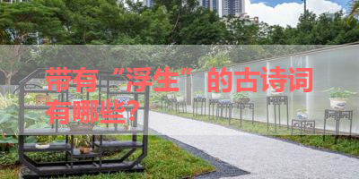 带有“浮生”的古诗词有哪些？ 