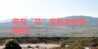 带有“花”字的古诗有哪些？ 