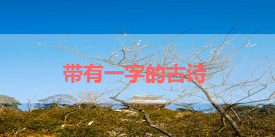 带有一字的古诗 