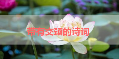 带有交颈的诗词 