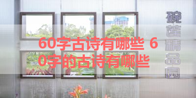 60字古诗有哪些 60字的古诗有哪些