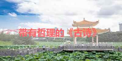 带有哲理的《古诗》 