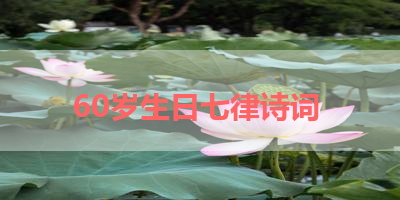60岁生日七律诗词 