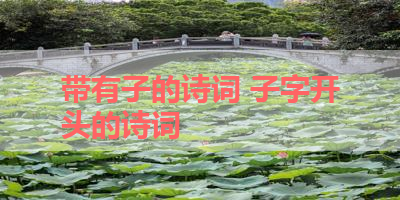 带有子的诗词 子字开头的诗词