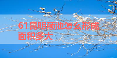 61昆明颠池怎么形成面积多大 