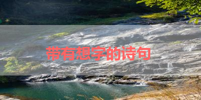 带有想字的诗句 