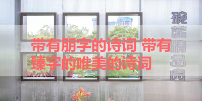 带有朋字的诗词 带有臻字的唯美的诗词
