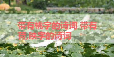 带有桃字的诗词 带有荷,映字的诗词